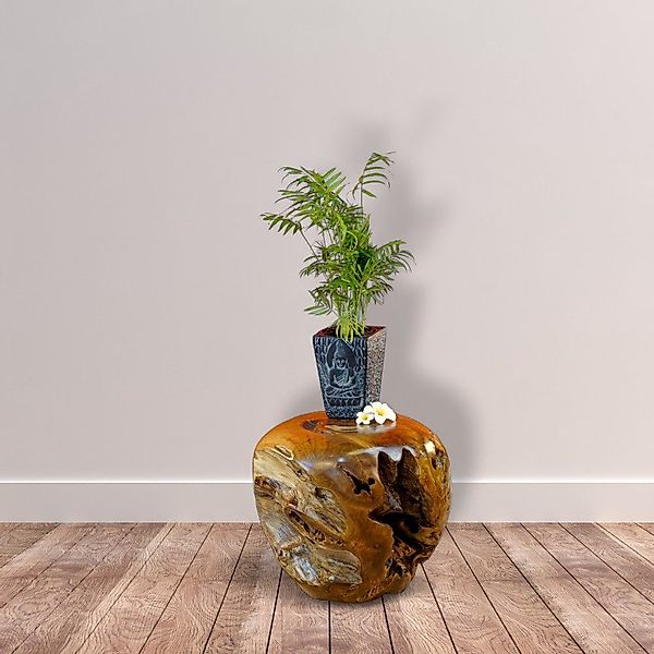Kinaree Beistelltisch Holz Beistelltisch Wurzelholz Kugel günstig online kaufen