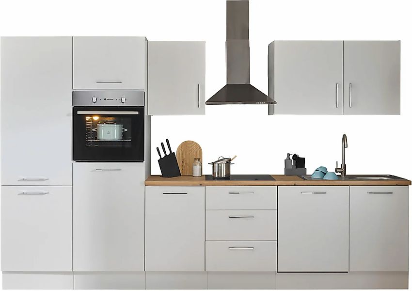 BASIC by Balculina Küchenzeile "Turin" Breite 340 cm, wahlweise mit E-Gerät günstig online kaufen