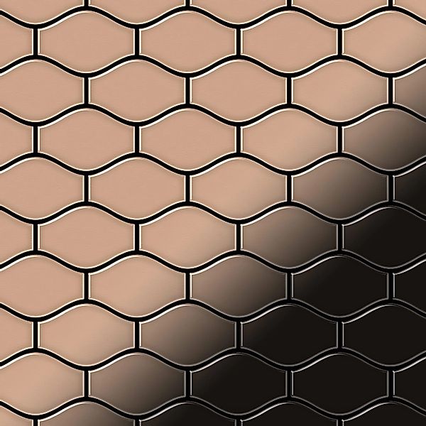 ALLOY Mosaik Fliese Massiv Metall Kupfer Gewalzt Kupfer 1,6mm Stark Karma-c günstig online kaufen