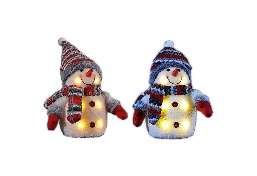 Gravidus Schneemann 2er Set Schneemann Dekofigur LED Weihnachtsfiguren günstig online kaufen