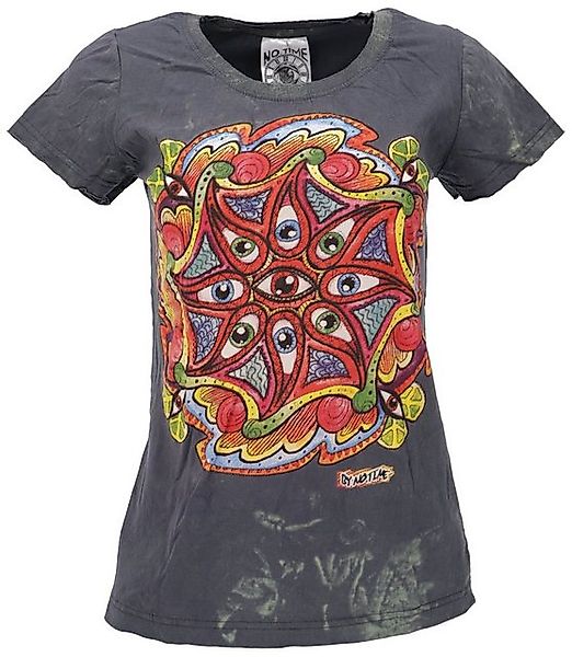 Guru-Shop T-Shirt Mirror T-Shirt - Drittes Auge anthrazit alternative Bekle günstig online kaufen