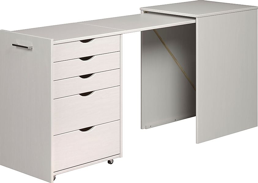 INTER-FURN Regal-Schreibtisch Voltera (1-St), kleiner Massivholz günstig online kaufen