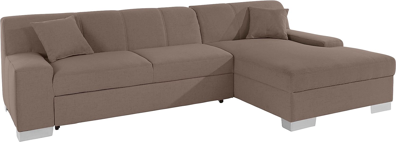 DOMO collection Ecksofa »Bero, elegant und zeitlos, flache Armlehnen, L-For günstig online kaufen