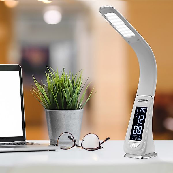 monzana Schreibtischlampe Lilly, Weiß, LED Schreibtischlampe günstig online kaufen