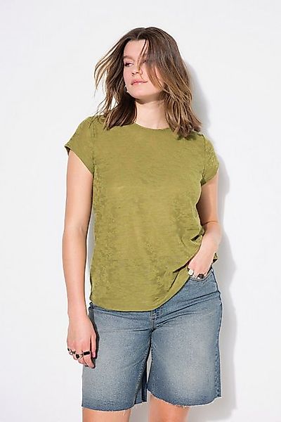 Studio Untold T-Shirt T-Shirt Classic Shape Jacquard-Jersey mit Muster günstig online kaufen