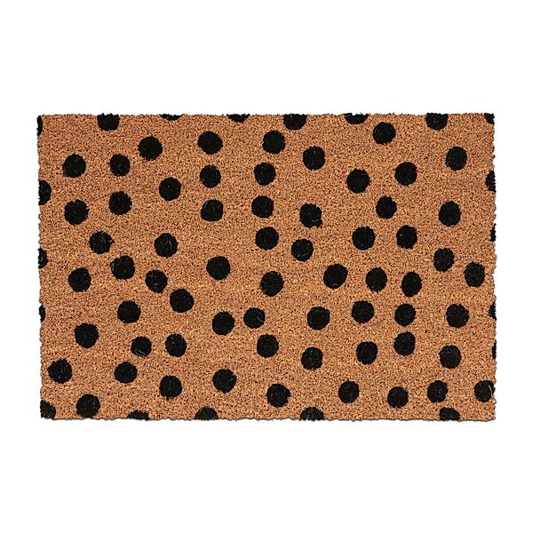 relaxdays Fußmatte Kokos Fußmatte mit Punkten, günstig online kaufen