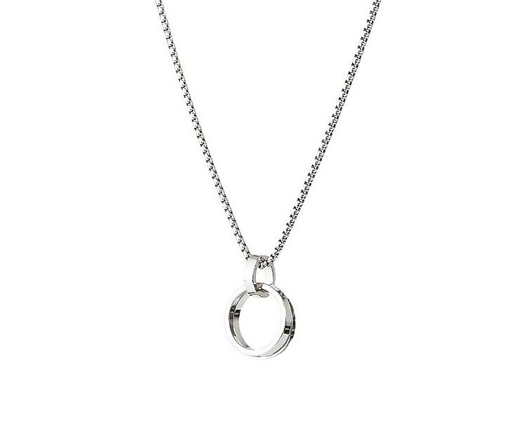 KARMA Kette mit Anhänger Ringe Herren Halskette Silber Edelstahl modern Ede günstig online kaufen
