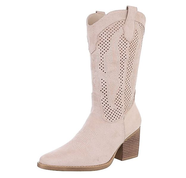 Ital-Design Damen Cowboyboots Western Westernstiefel (88671685) Blockabsatz günstig online kaufen