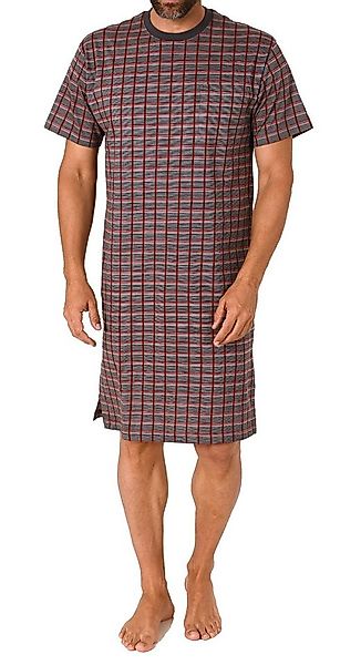 Normann Pyjama Herren kurzarm Nachthemd in Karo Optik - auch in Übergrößen günstig online kaufen