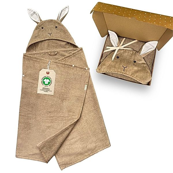 DIKOS Kapuzenhandtuch Badeponcho Baby Kinder Taupe/Altrosa, günstig online kaufen