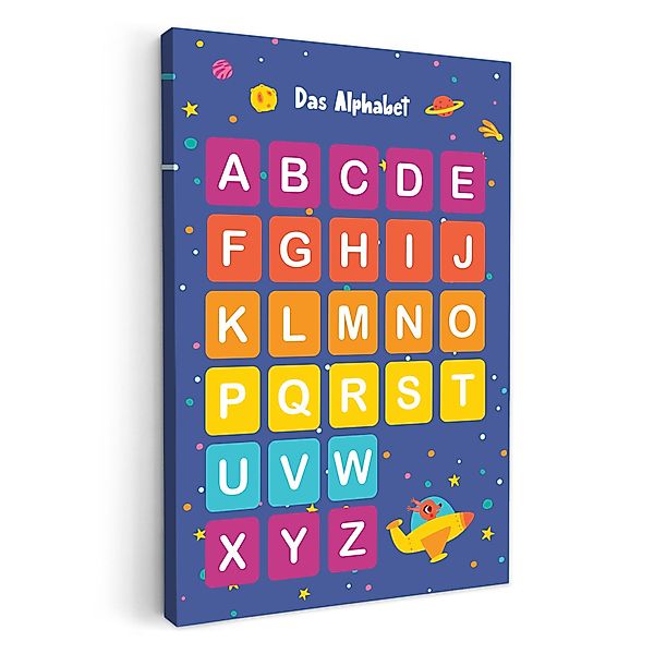 OneMillionCanvasses® Leinwandbild Pädagogisch - Alphabet lernen günstig online kaufen