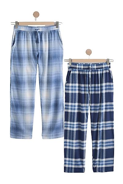 Next Pyjamahose Schlafanzughosen aus Webmaterial im 2er-Pack (2-tlg) günstig online kaufen