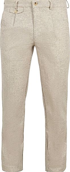 Suitable Chino Pico Pleat Cotton Linen Pepita Beige - Größe 98 günstig online kaufen