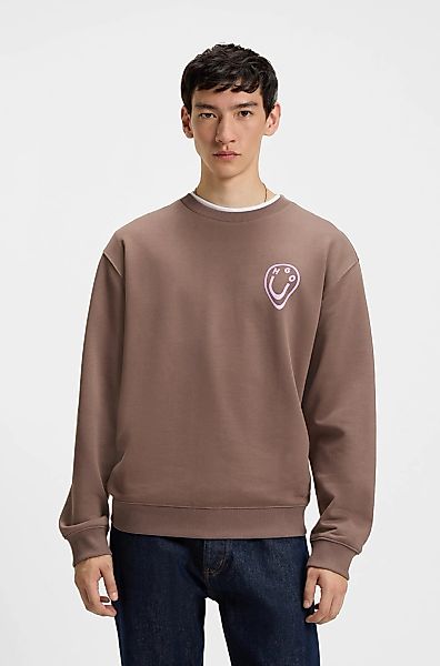 HUGO Blue Sweatshirt "Oversized Crew" Rundhals, mit Print günstig online kaufen