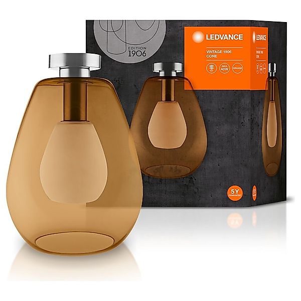 Deckenleuchte Vintage in Orange E27 günstig online kaufen