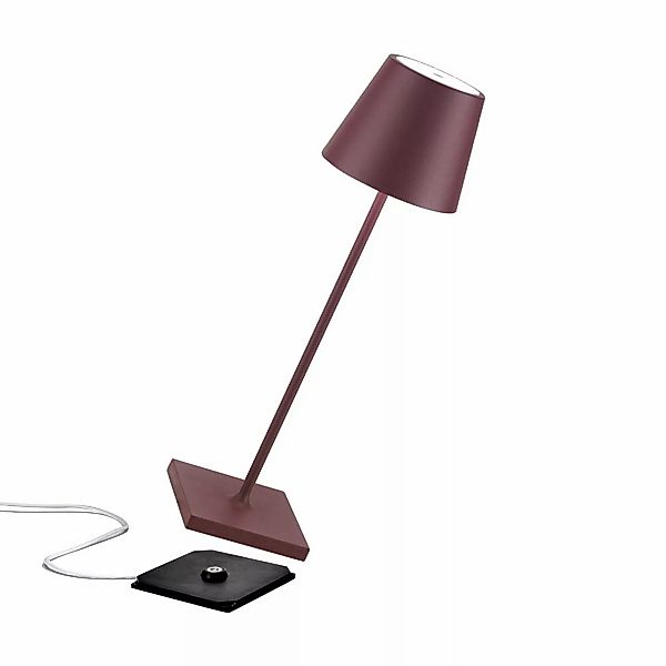 LED Akku Tischleuchte Poldina Pro in Bordeaux 2,2W 200lm IP65 günstig online kaufen