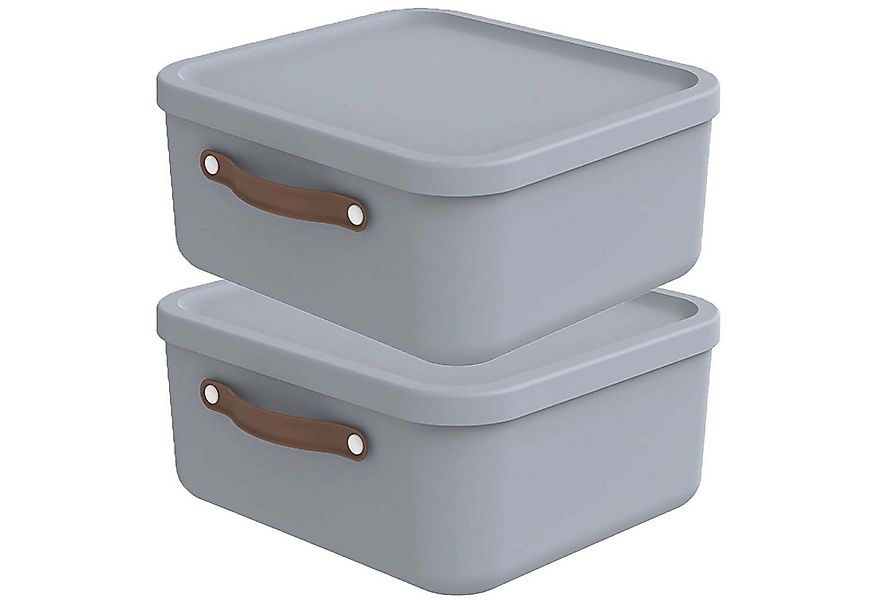 ROTHO Aufbewahrungsbox 2er-Set Kiste mit Deckel Maloja 20l (Aufbewahrungsse günstig online kaufen