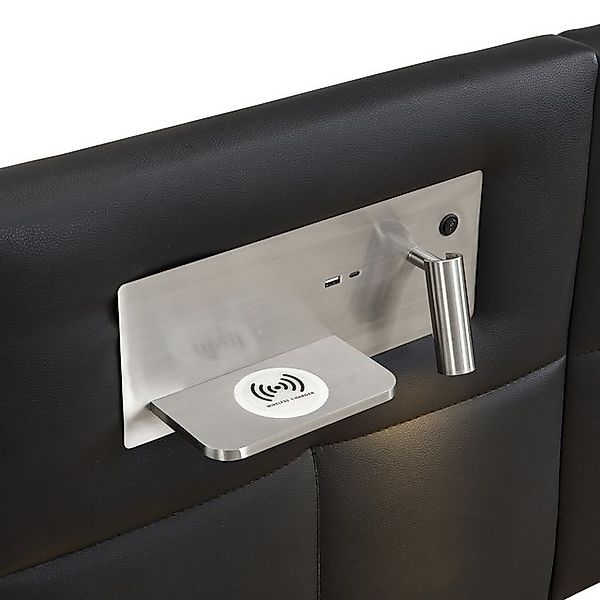 STILVORA Polsterbett 180x200 Bettgestelle Stauraumbett mit USB port und Lam günstig online kaufen