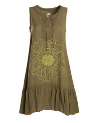 Vishes Tunikakleid Damen Hängerkleid Baumwolle Blumen günstig online kaufen