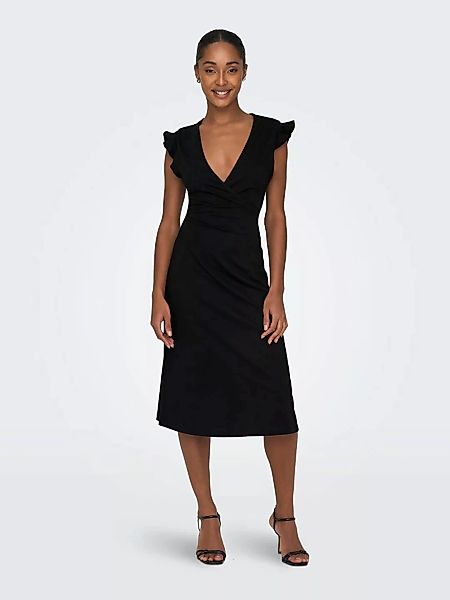 ONLY Jerseykleid "ONLMAY S/L WRAP MIDI DRESS" günstig online kaufen