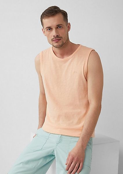 s.Oliver Muskelshirt T-Shirt Baumwoll-Tanktop mit Flammgarnstruktur günstig online kaufen