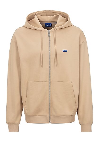 HUGO Blue Kapuzensweatjacke Nadarasi mit Logo-Badge günstig online kaufen