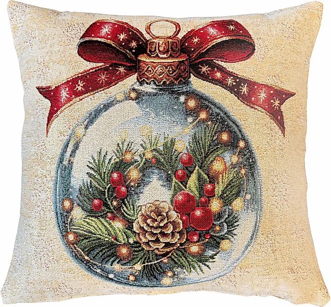HOME WOHNIDEEN Kissenhülle "CHRISTMAS BALL" ohne Füllung, Gobelin günstig online kaufen