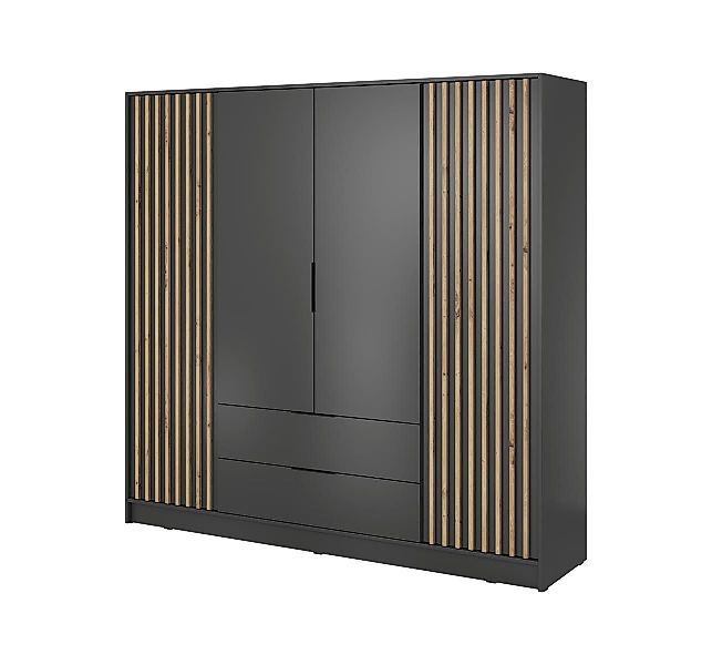 Beautysofa Schiebetürenschrank Kelly (Schrank mit Lamellen, günstig online kaufen