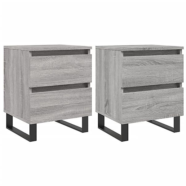 vidaXL Nachttische 2 Stk Grau Sonoma 40x35x50 cm Holzwerkstoff Modell 10 günstig online kaufen
