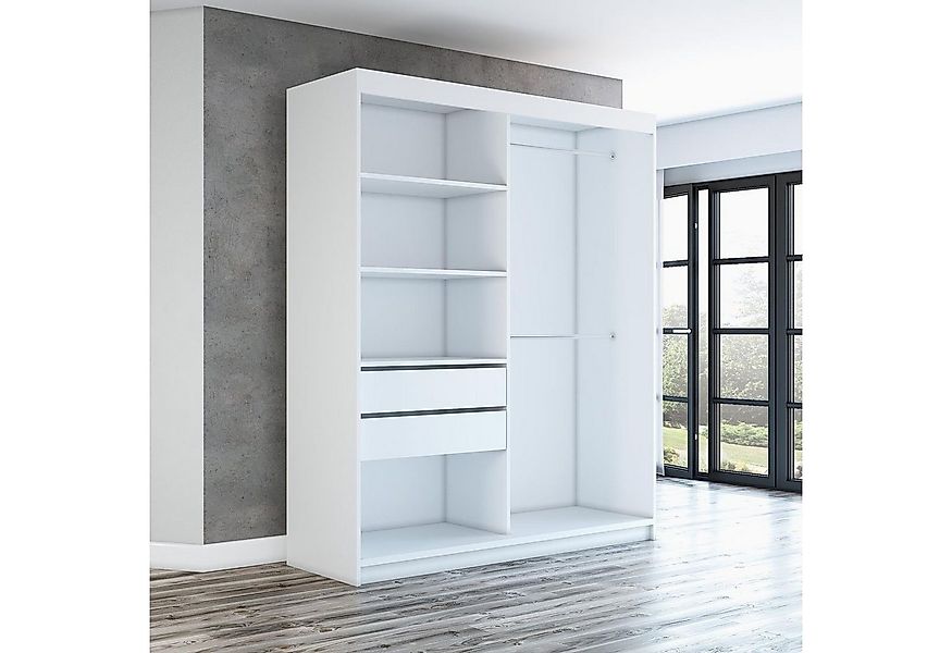 A&J MöbelLand GmbH Schiebetürenschrank HARMONIO, 2-türig Schrank mit Spiege günstig online kaufen