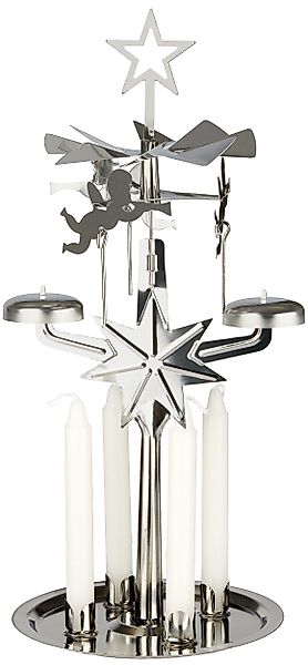BRUBAKER Kerzenständer Drehende Tischpyramide Kerzenhalter Glockenspiel günstig online kaufen