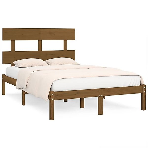 vidaXL Bettgestell, Massivholzbett Honigbraun 200x200 cm günstig online kaufen