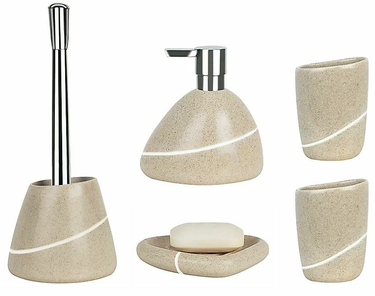 spirella Badaccessoires-Sets ETNA Stone, Zubehör-Set aus hochwertigem Polyr günstig online kaufen