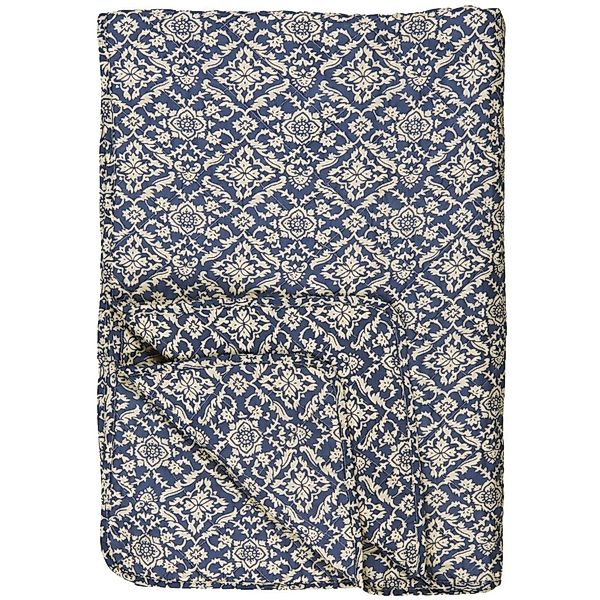 Ib Laursen Tagesdecke Quilt blau naturfarbigem günstig online kaufen