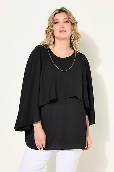 MIAMODA Druckbluse Bluse Krepp Schulter-Überwurf abnehmbare günstig online kaufen