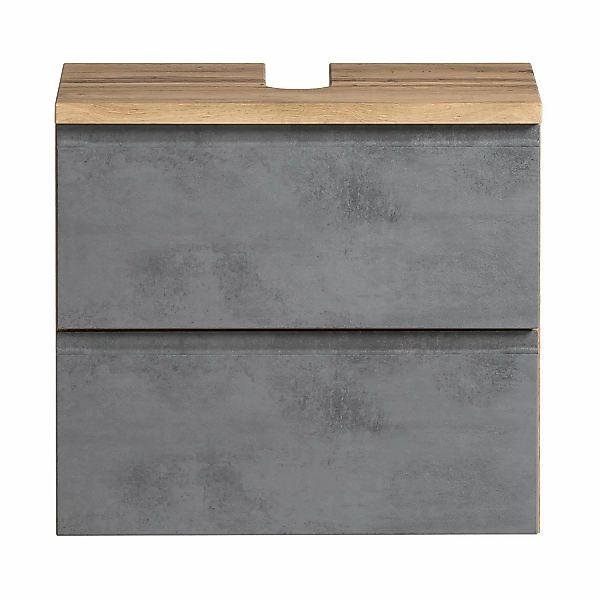 Held Möbel Unterbeckenschrank Ancona 60 cm Betongrau-Wotaneiche günstig online kaufen