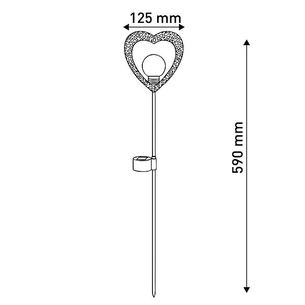 näve LED Solarleuchte "Herz" LED-Board 1 Stk. Warmweiß 2er Set, Erdspieß, H günstig online kaufen