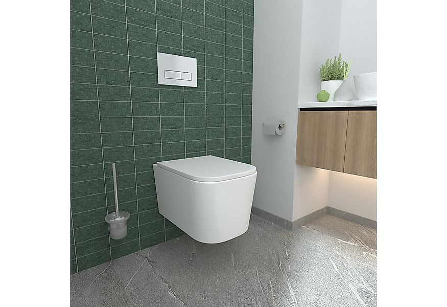 duschspa Tiefspül-WC wand wc spülrandlos Hänge WC mit Soft Close Toilette W günstig online kaufen
