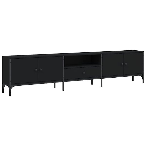 vidaXL TV-Schrank mit Schublade Schwarz 200x25x44 cm Holzwerkstoff 838988 günstig online kaufen