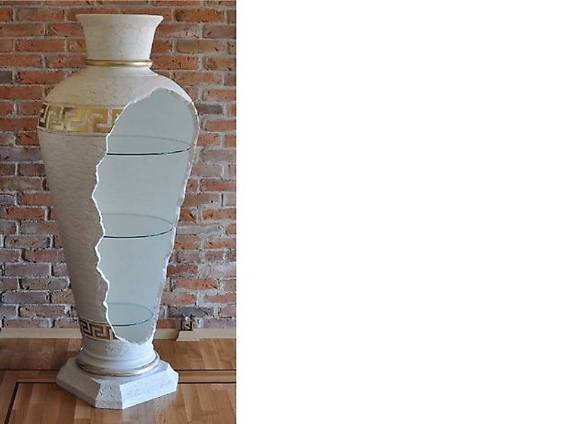 JVmoebel Vitrine Design Bar Vasenbar Regal Glas Leuchte Vase Schrank Vitrin günstig online kaufen