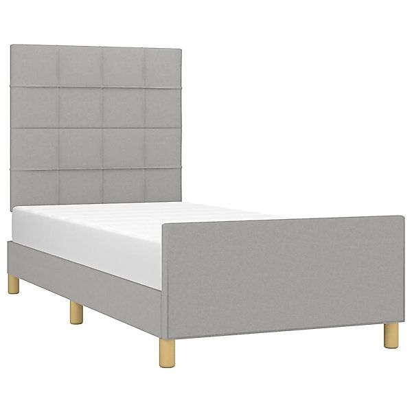 vidaXL Bett Bettgestell ohne Matratze Hellgrau günstig online kaufen