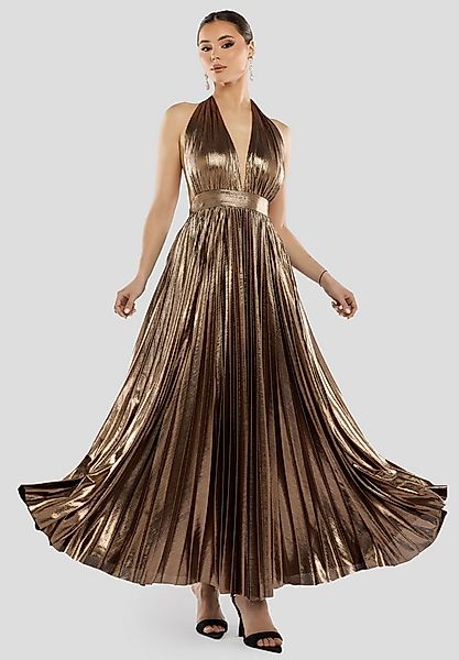 Goddiva Maxikleid Sunrise Foil Halterneck A Line Maxi Dress langes Kleid günstig online kaufen