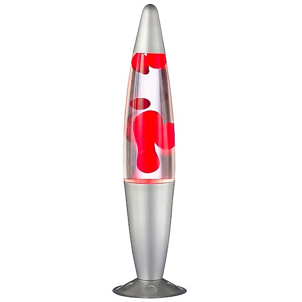 Lava-Leuchte  silber  Klar/rot   ¦ silber ¦ Maße (cm): H: 41,8  Ø: 10.2 Lam günstig online kaufen