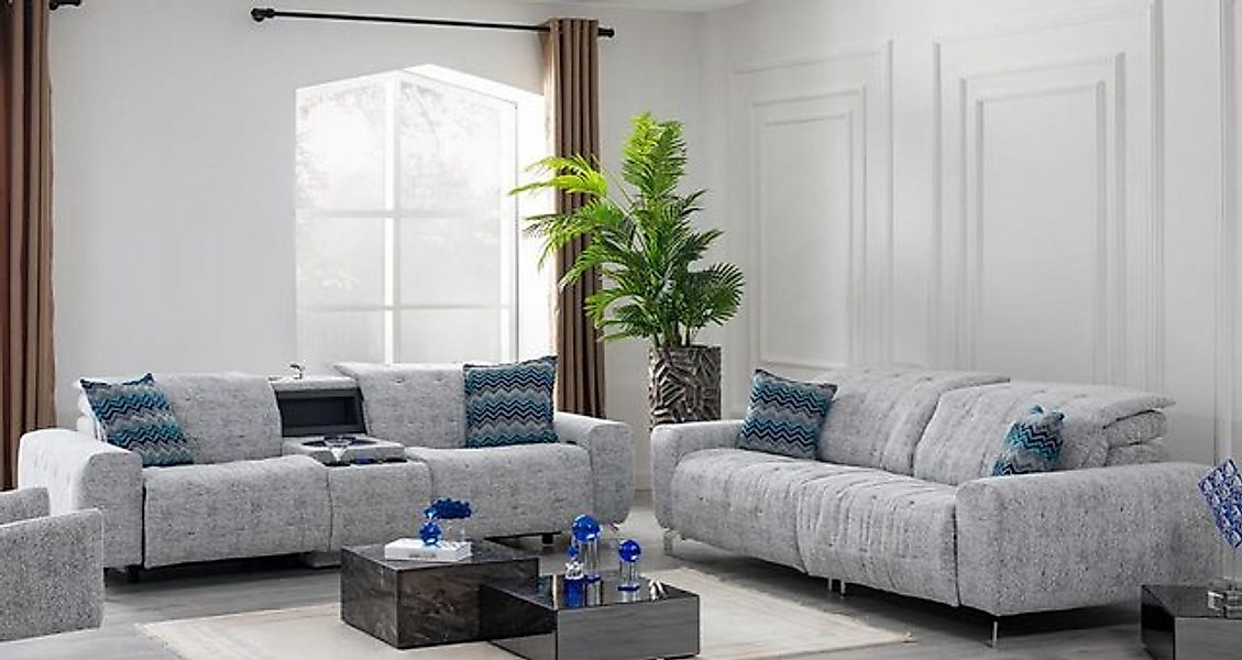 JVmoebel Sofa Sofagarnitur 2+2 Sitzer Stoffsofa Couch Wohnlandschaft Garnit günstig online kaufen