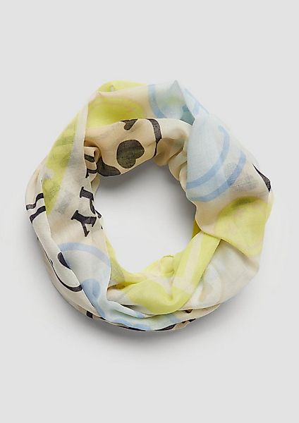 s.Oliver Loop Snood, Loop-Schal mit S.W.-Smiley®-Print günstig online kaufen