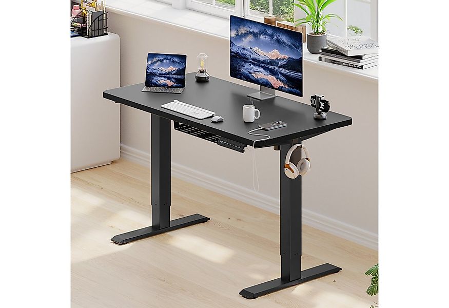 HOMALL Schreibtisch Höhenverstellbarer Schreibtisch mit 2-stufiger Memory-S günstig online kaufen