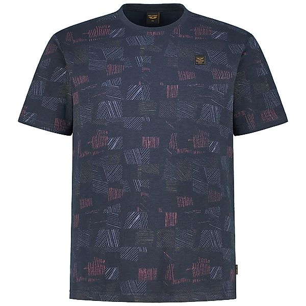 PME LEGEND T-Shirt mit Allover-Muster Farbe dunkelblau Größe: 4XL günstig online kaufen