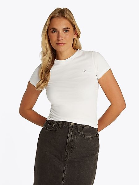 Tommy Jeans Kurzarmshirt "TJW SLIM C-NECK TEE" mit Logo-Stickerei günstig online kaufen