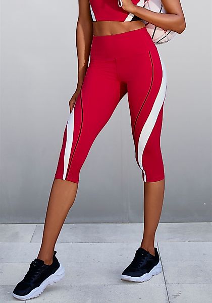 LASCANA ACTIVE Caprihose, mit seitlichem Kontrasteinsatz günstig online kaufen