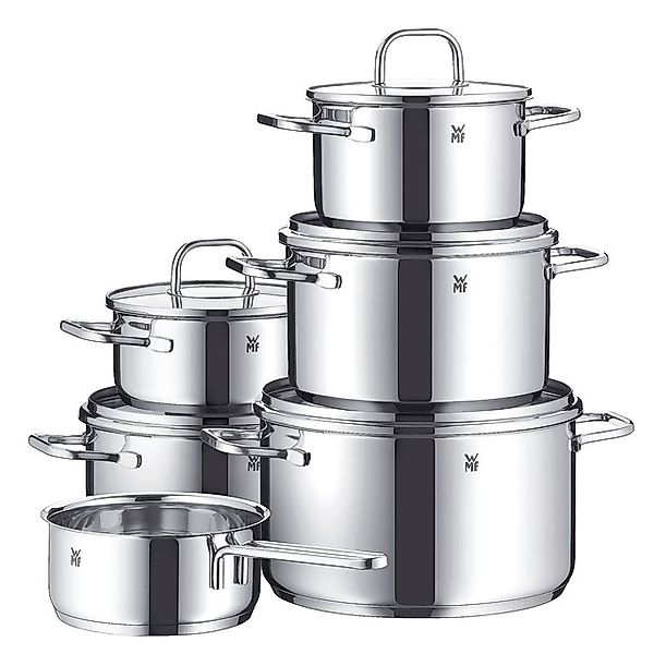 WMF Topf-Set »Inspiration Induktion, Kochtopf Set mit Glasdeckel« Cromargan günstig online kaufen